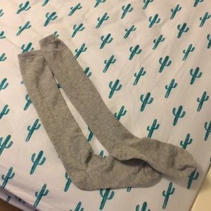 Gray socks knee high
